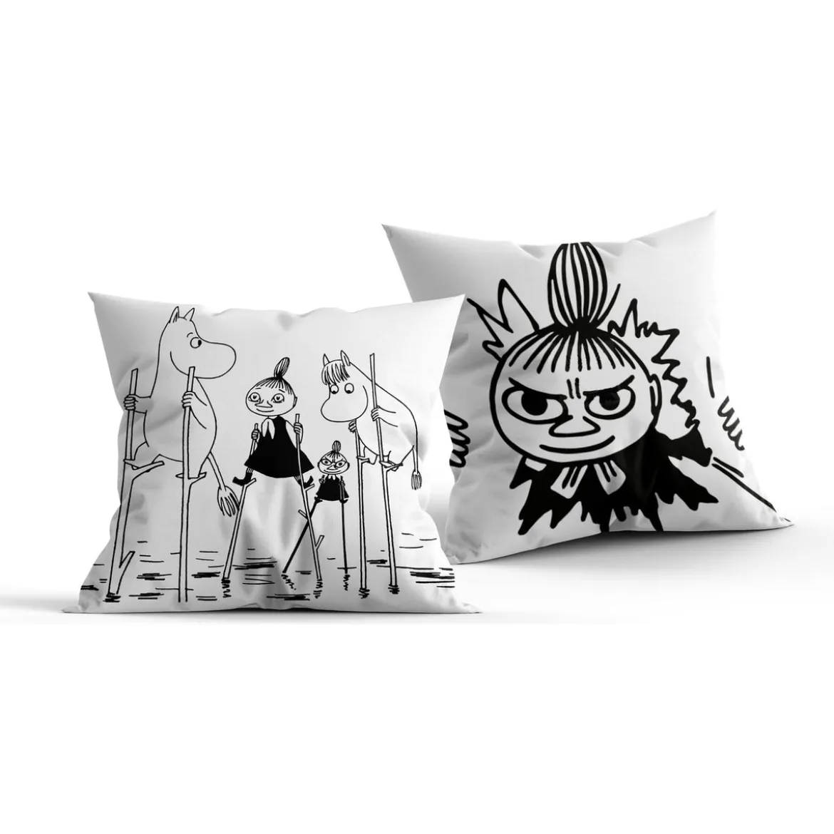 Moomin Dekokissen black & white 40 x 40 cm