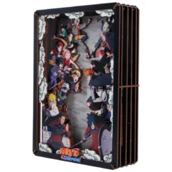 Naruto - Combat Wooden Theatre 3D Bilderrahmen Modell Bausatz Holz