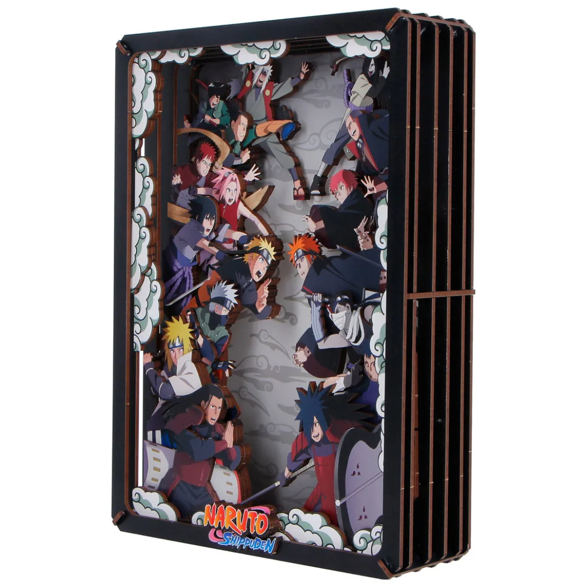 Naruto - Combat Wooden Theatre 3D Bilderrahmen Modell Bausatz Holz