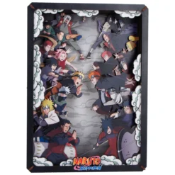 Naruto - Combat Wooden Theatre 3D Bilderrahmen Modell Bausatz Holz