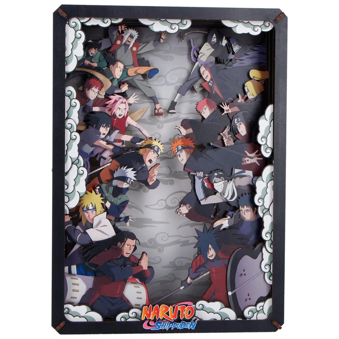 Naruto - Combat Wooden Theatre 3D Bilderrahmen Modell Bausatz Holz