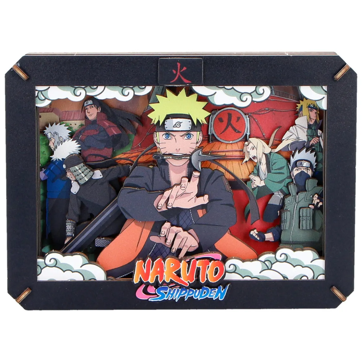 Naruto - Hokage Wooden Theatre 3D Bilderrahmen Modell Bausatz Holz