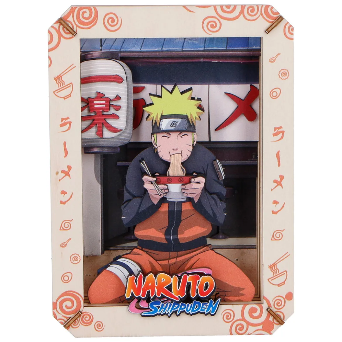Naruto - Ramen Wooden Theatre 3D Bilderrahmen Modell Bausatz Holz