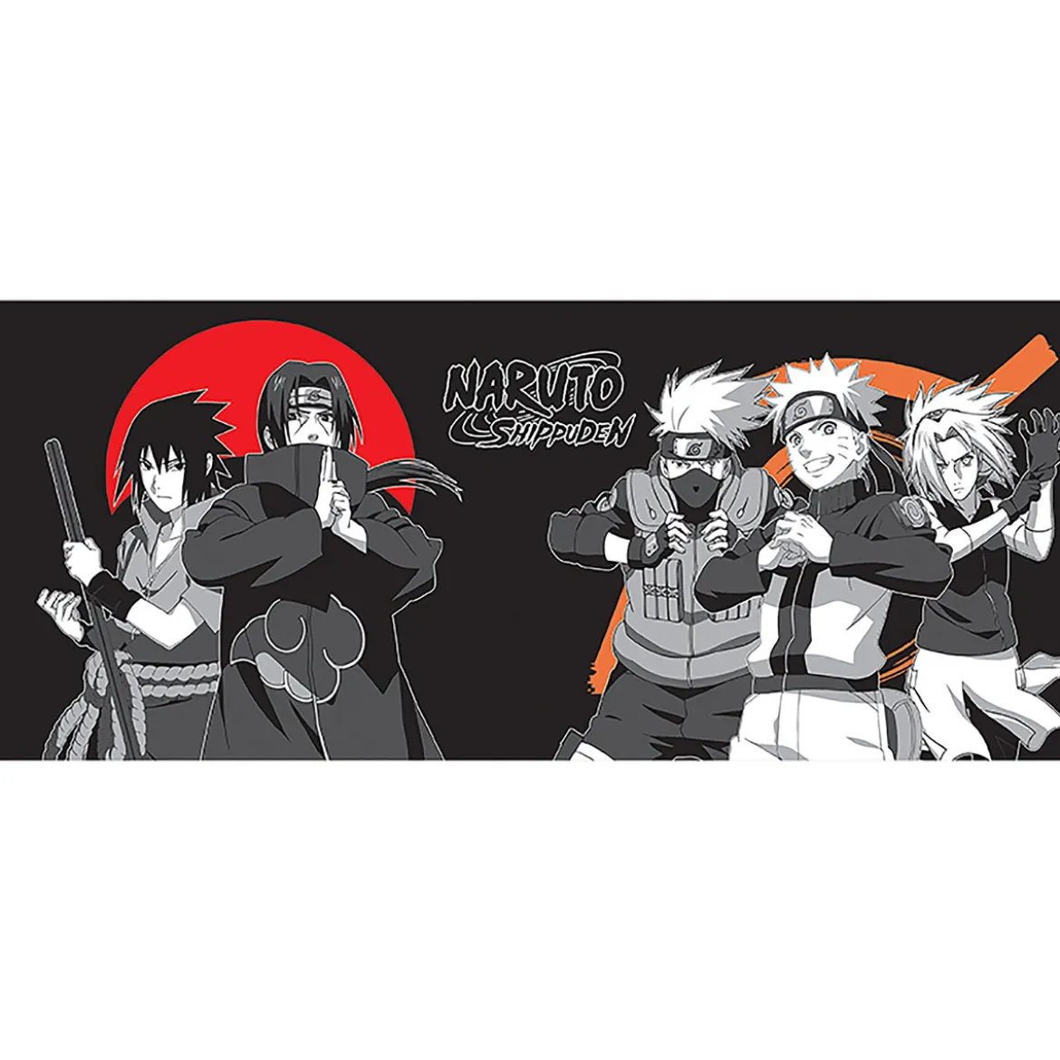 Naruto Shippuden - Group Black & White Tasse