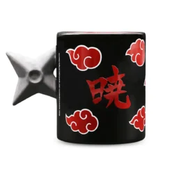 Naruto Shippuden - Shuriken Akatsuki Tasse mit 3D Henkel