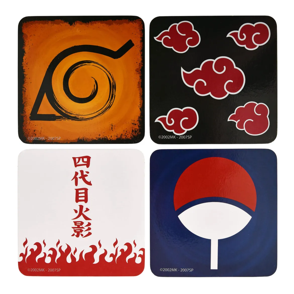 Naruto Shippuden - Symbols Untersetzer 4er Set