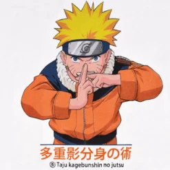 Naruto Uzumaki Kage Bunshin no Jutsu T-Shirt weiß