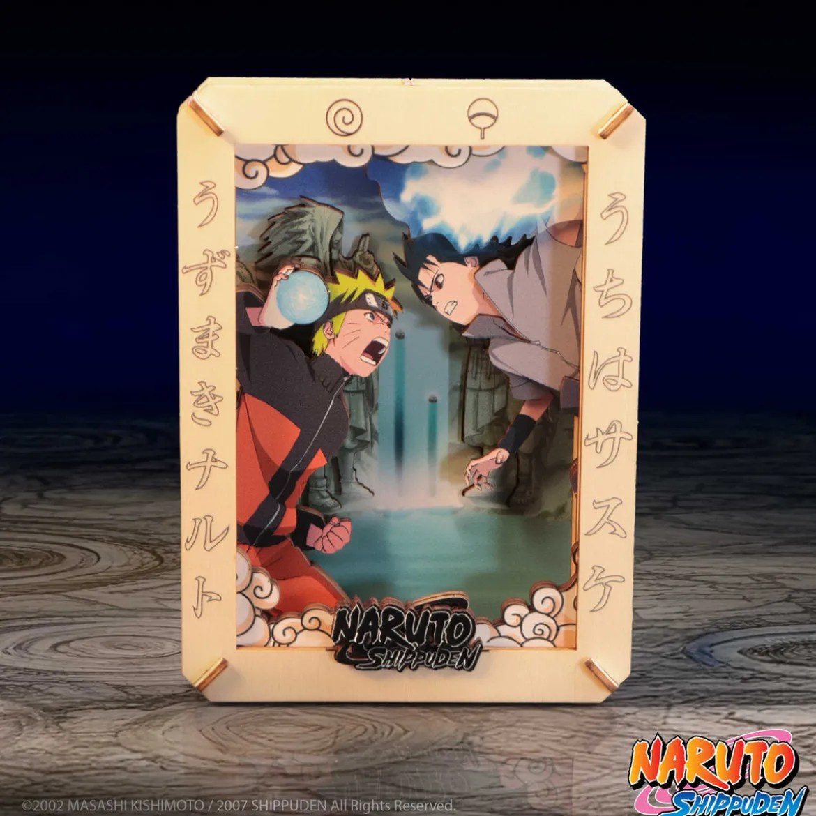 Naruto - Valley Wooden Theatre 3D Bilderrahmen Modell Bausatz Holz
