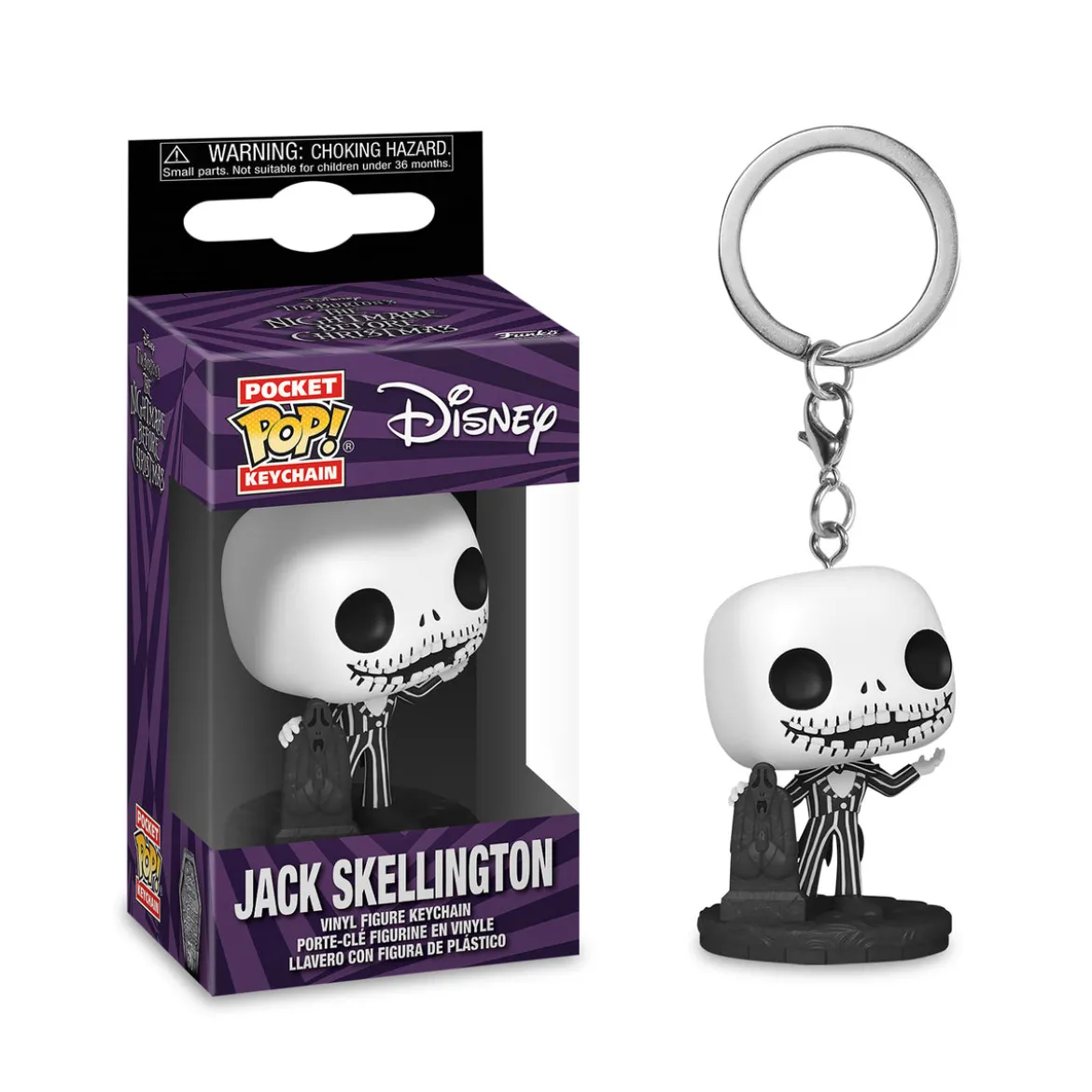 Nightmare Before Christmas - Jack Skellington mit Grabstein Funko Pop Schlüsselanhänger