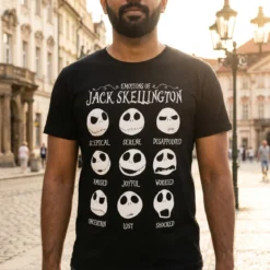Nightmare Before Christmas - Jack Emotions T-Shirt Damen schwarz
