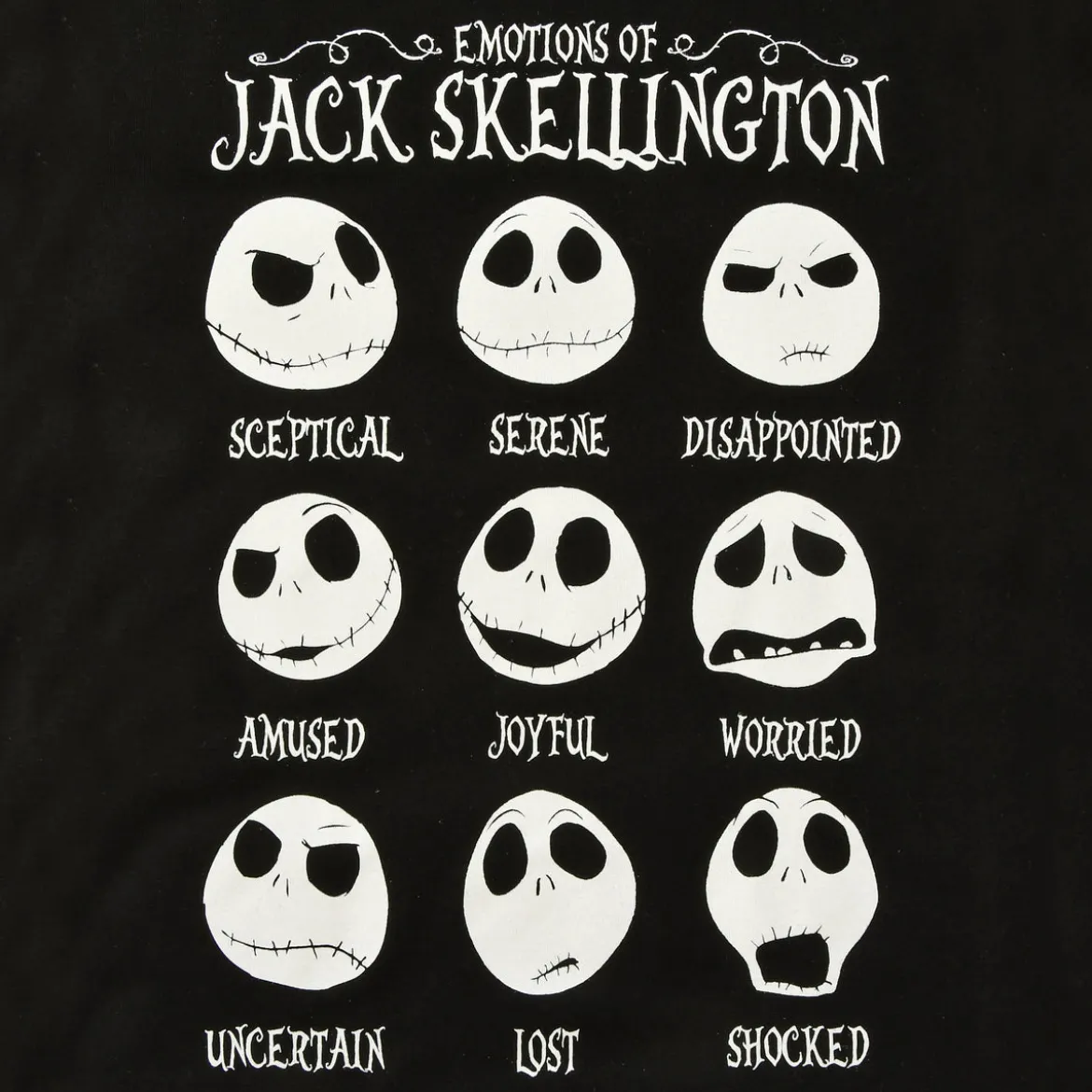 Nightmare Before Christmas - Jack Emotions T-Shirt Damen schwarz