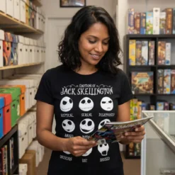 Nightmare Before Christmas - Jack Emotions T-Shirt Damen schwarz