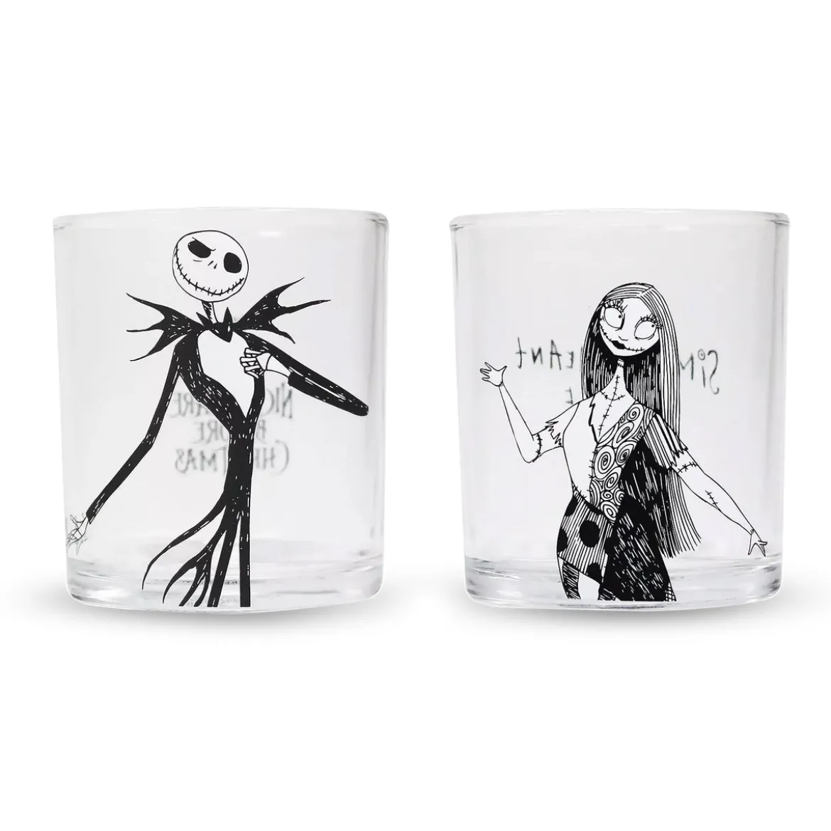 Nightmare Before Christmas - Jack & Sally Gläser 2er Set