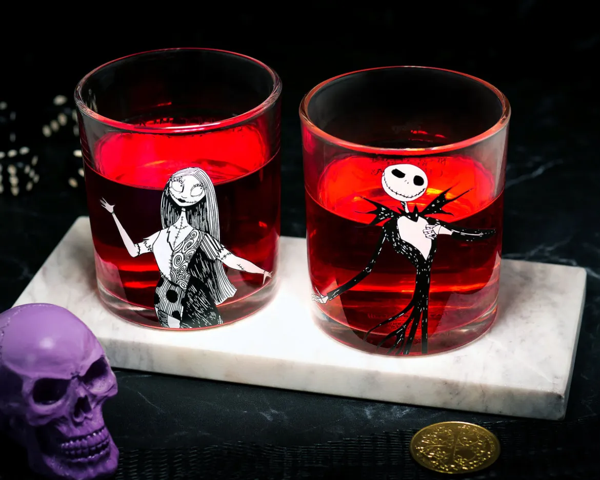 Nightmare Before Christmas - Jack & Sally Gläser 2er Set
