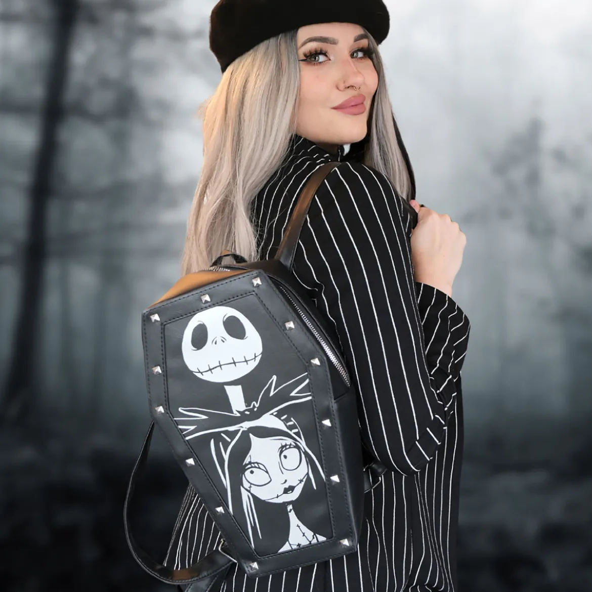 Nightmare Before Christmas - Jack & Sally Rucksack schwarz