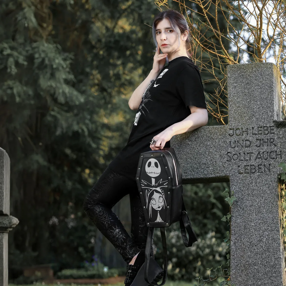 Nightmare Before Christmas - Jack & Sally Rucksack schwarz