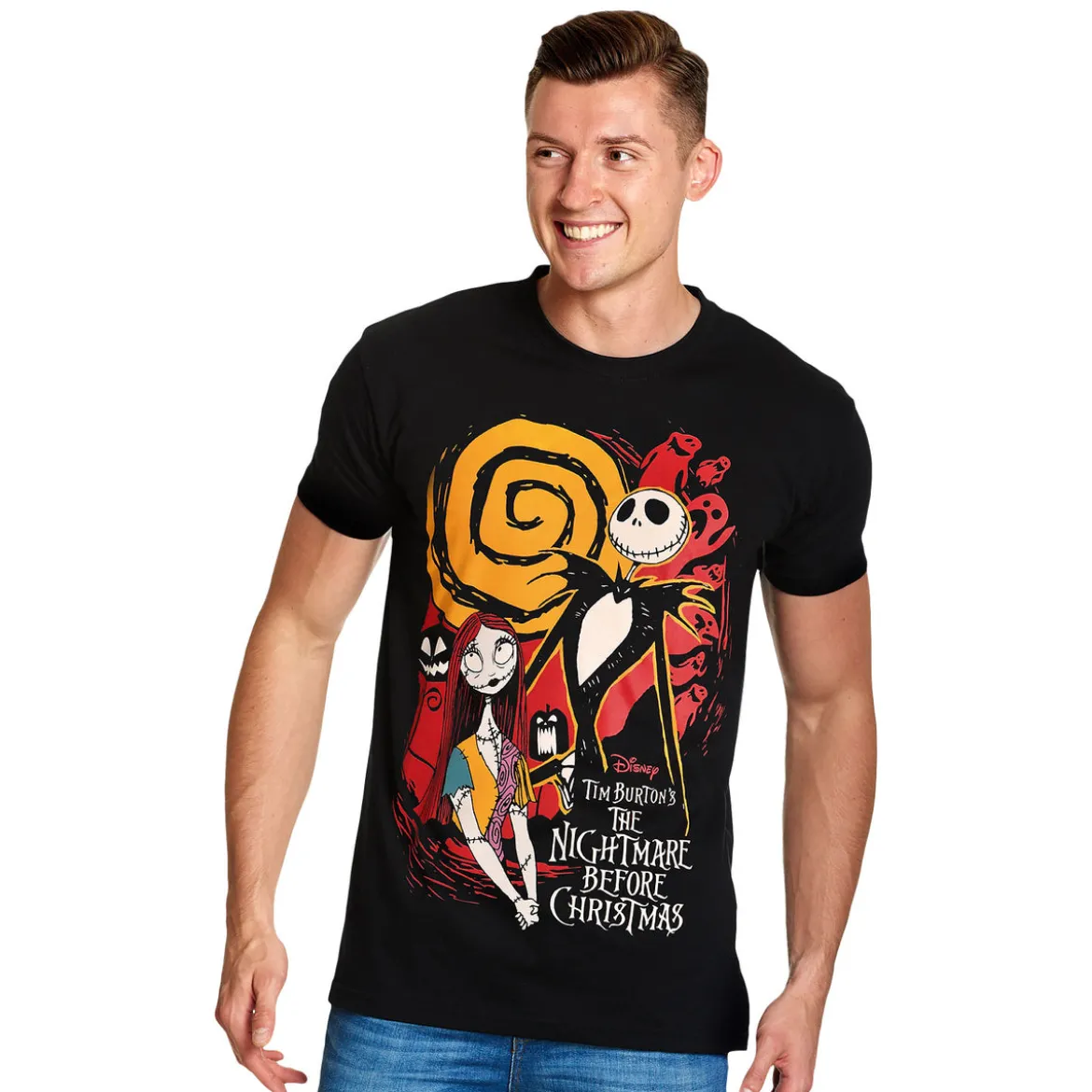 Nightmare Before Christmas - Jack & Sally T-Shirt schwarz