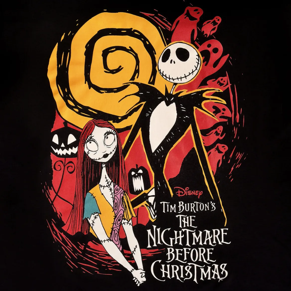 Nightmare Before Christmas - Jack & Sally T-Shirt schwarz