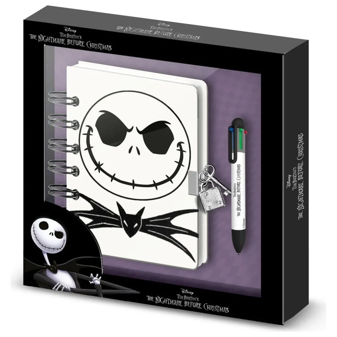 Nightmare before Christmas Notizbuch mit Kugelschreiber Geschenk-Set Jack