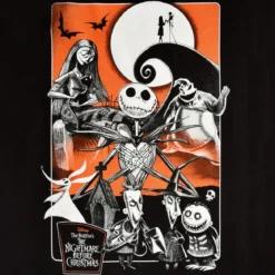 Nightmare Before Christmas - Orange Moon T-Shirt schwarz