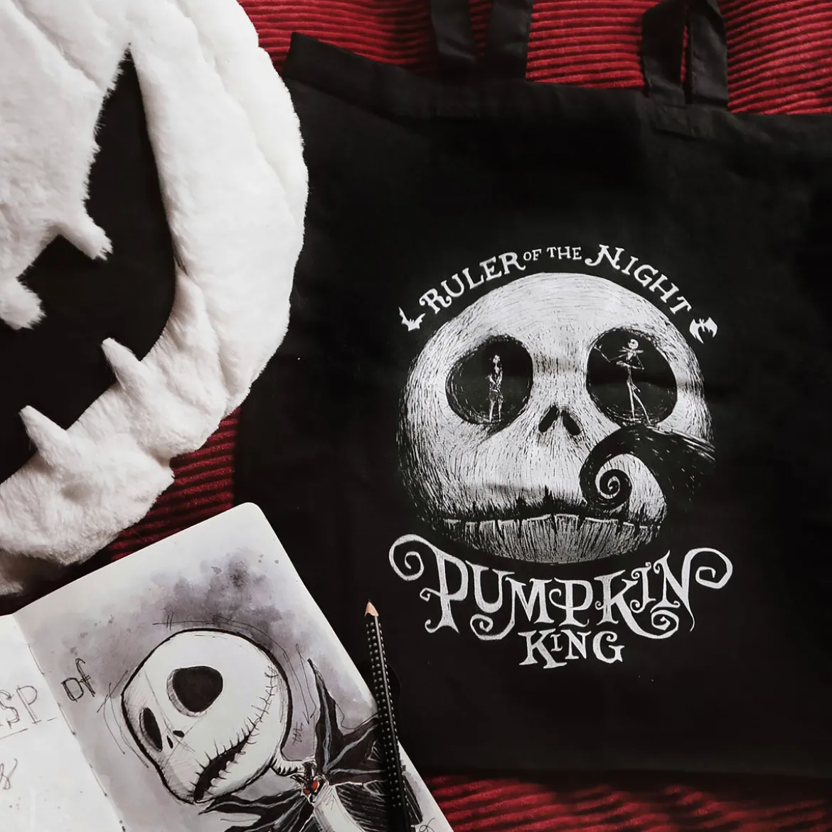 Nightmare Before Christmas - Pumpkin King Jutebeutel schwarz