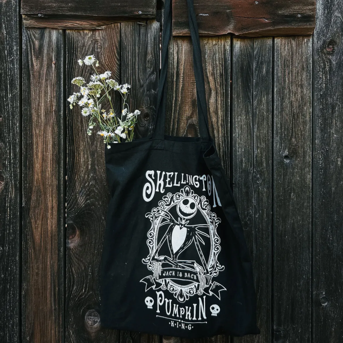 Nightmare Before Christmas - Skellington Pumpkin Jutebeutel schwarz