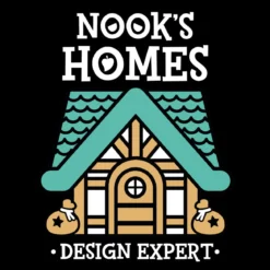 Nook's Homes T-Shirt für Animal Crossing Fans schwarz