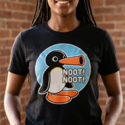 Noot Noot T-Shirt für Pingu Fans schwarz