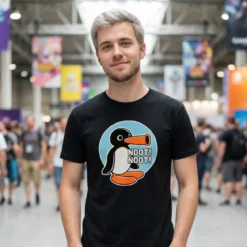 Noot Noot T-Shirt für Pingu Fans schwarz