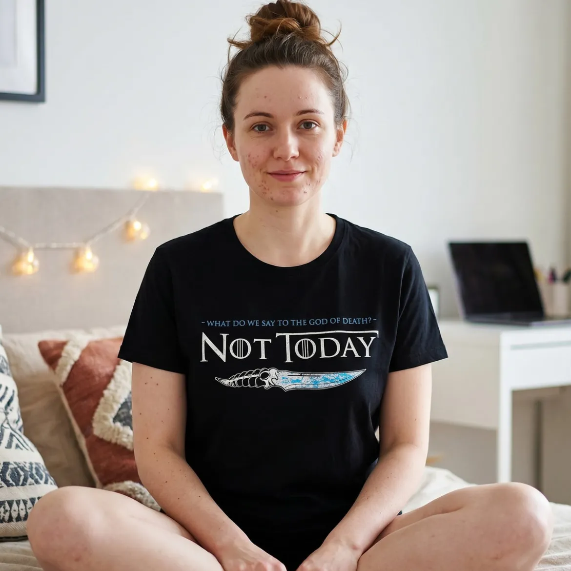 Not Today T-Shirt für Game of Thrones Fans schwarz