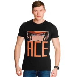 One Piece - Ace Eyes T-Shirt schwarz