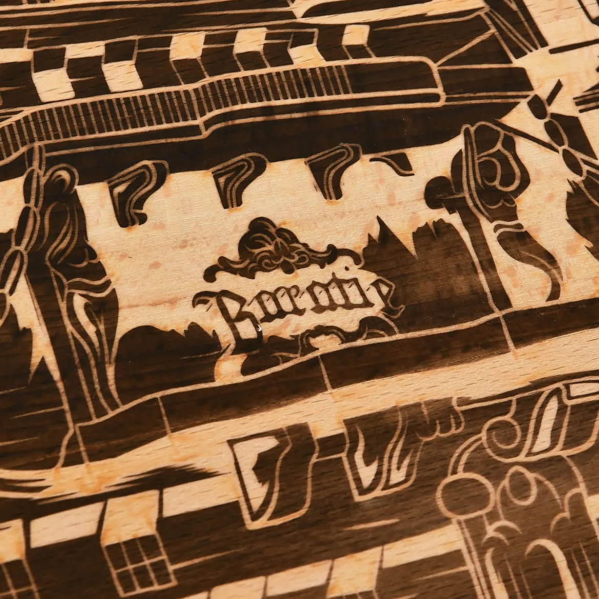 One Piece - Baratie Schneidebrett Buche