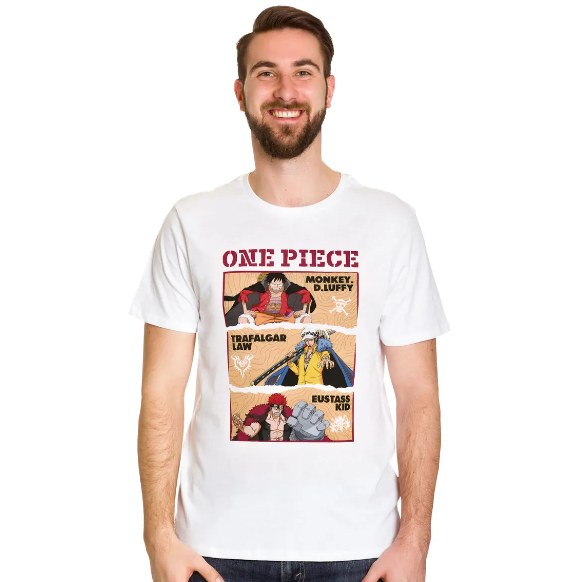 One Piece - Characters T-Shirt weiß