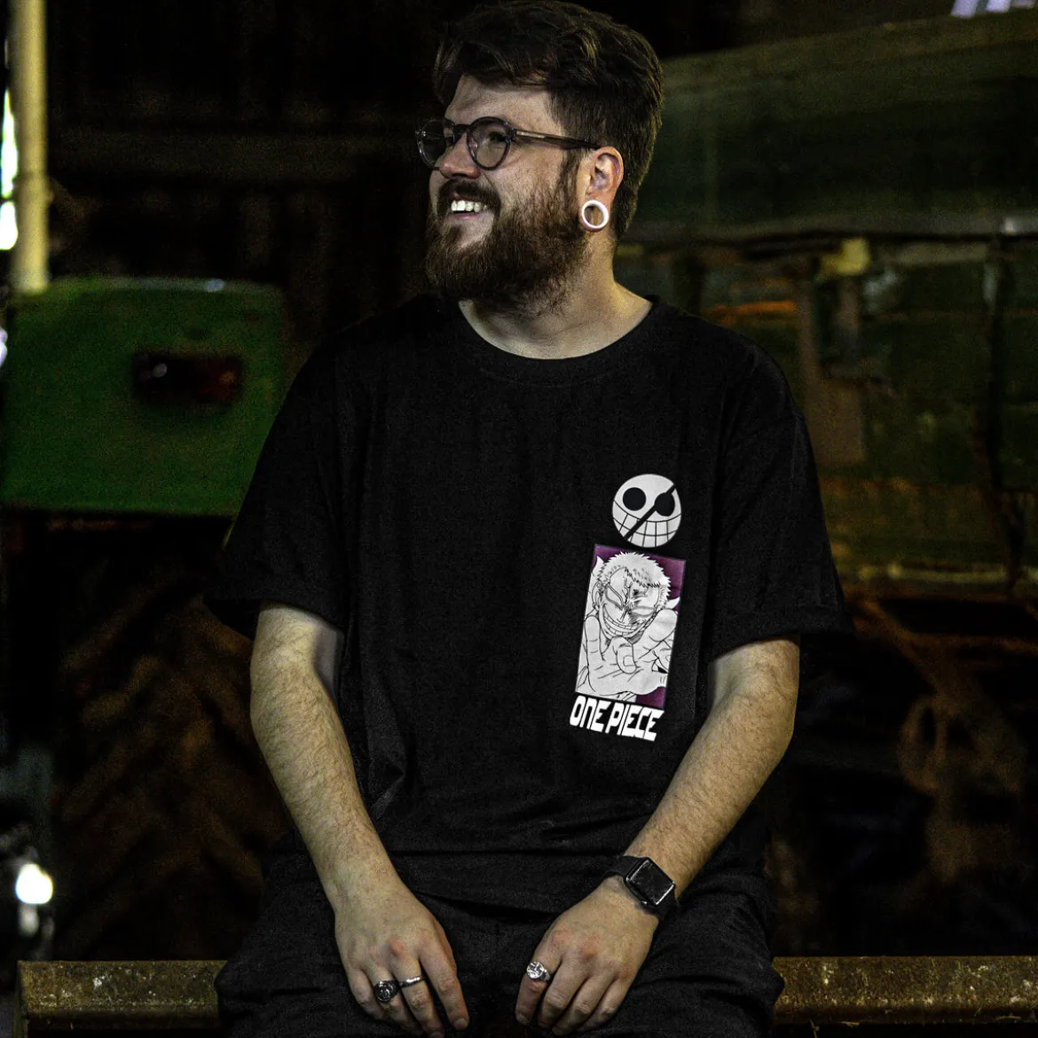 One Piece - Don Quixote Doflamingo Oversize T-Shirt schwarz