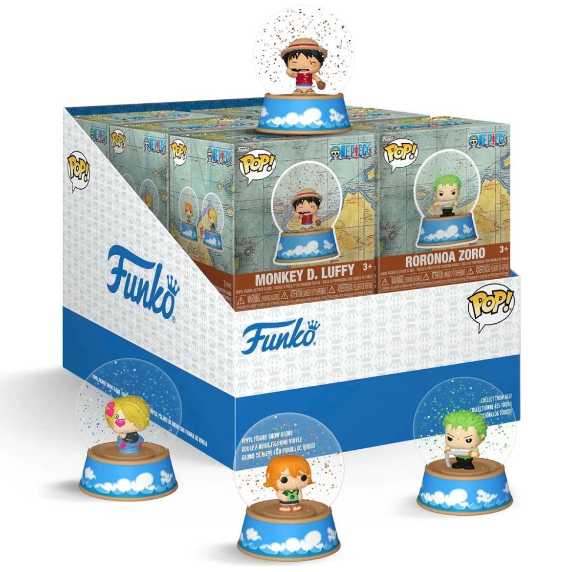 One Piece - Funko Pop Mystery Glitter Schneekugel