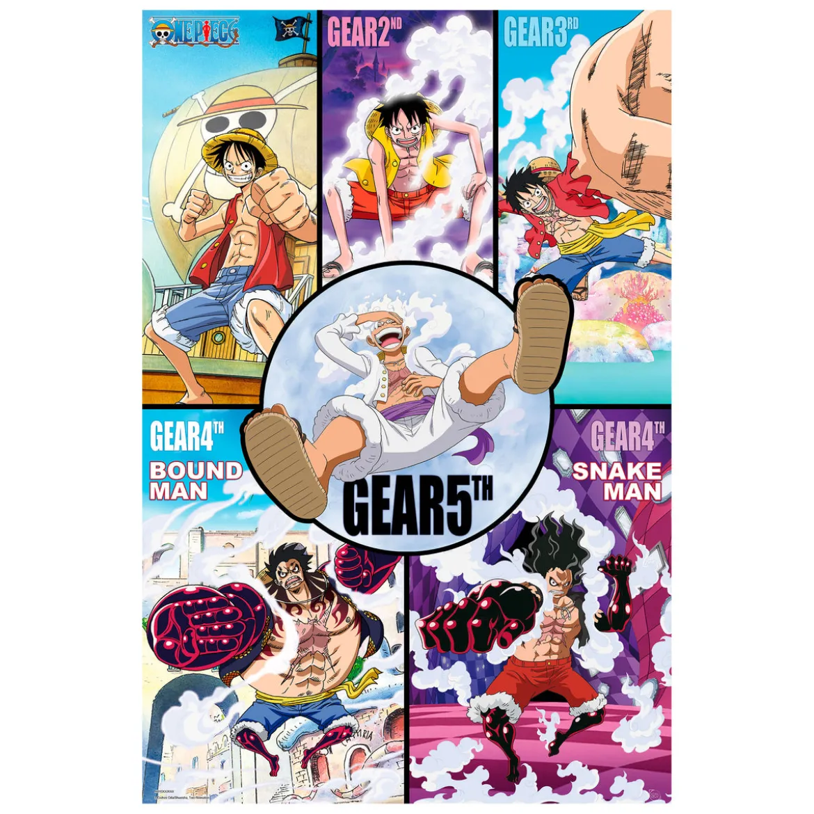 One Piece: Gear 5 - Monkey D. Luffy Transformation Maxi Poster