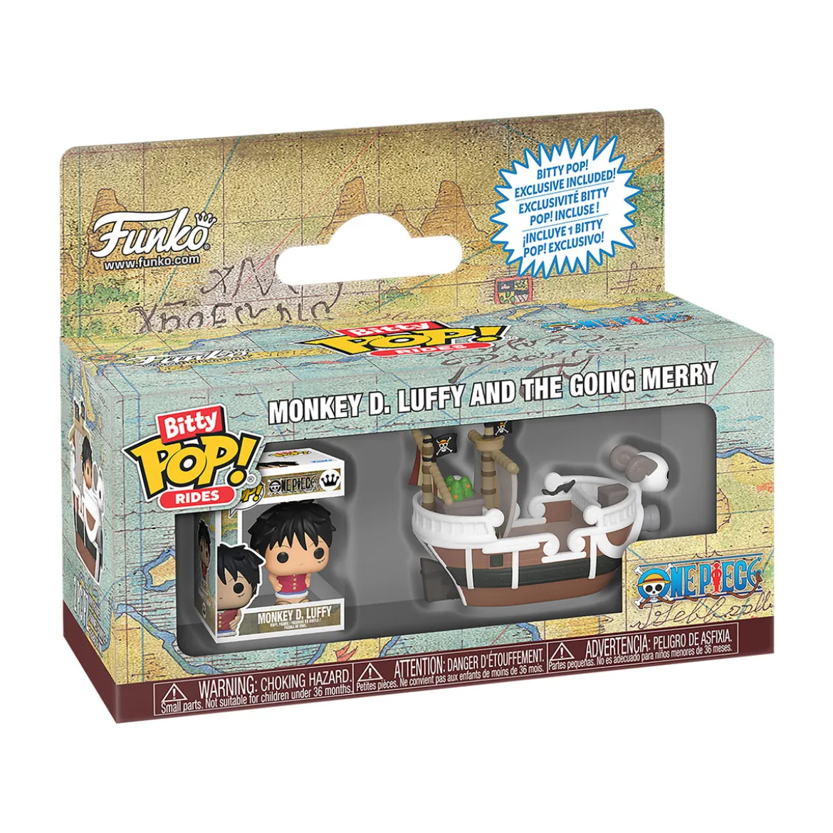 One Piece - Going Merry mit Luffy Funko Bitty Pop Ride Figurenset