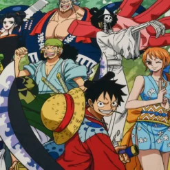 One Piece - Group Flauschdecke mit Teddyfell