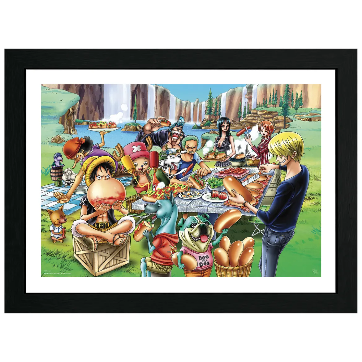 One Piece - Hot-Dog Party Wandbild