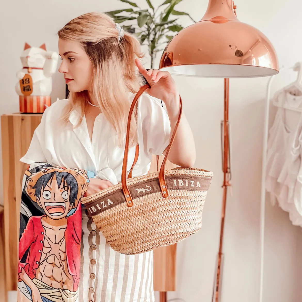 One Piece - Luffy & Thousand Sunny Badetuch