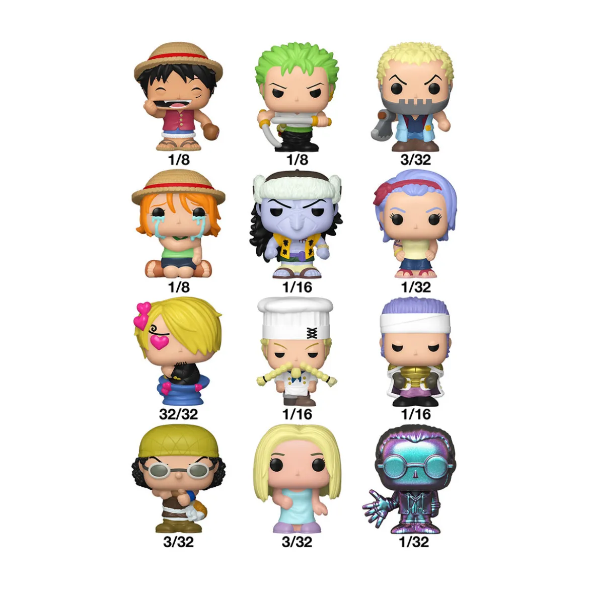 One Piece - Mystery Bitty Pop Funko Figuren Display E1093602