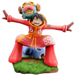 One Piece Petitrama PVC Mini-Statue Logbox Re Birth Egghead Set 9 cm
