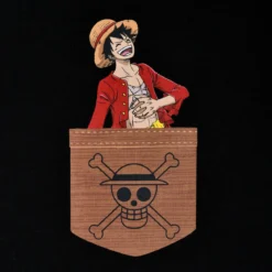 One Piece - Pocket Ruffy T-Shirt schwarz