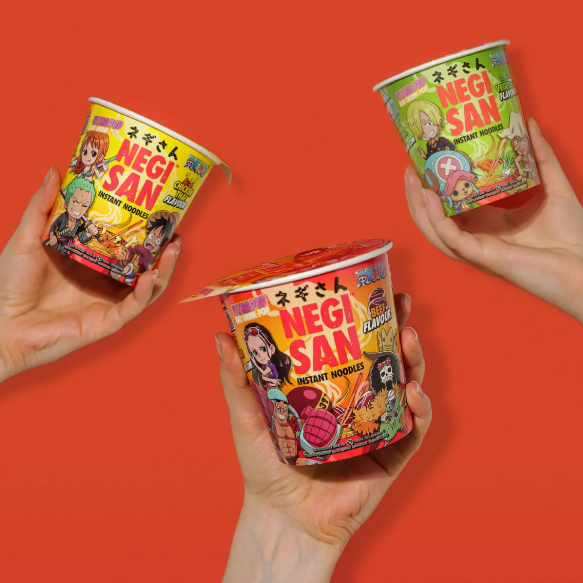 One Piece Ramen - Luffy, Zoro und Nami Chicken Thai Instant-Nudeln
