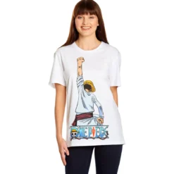 One Piece - Ruffy Fight Pose T-Shirt weiß