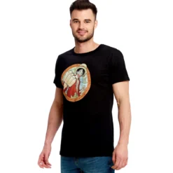 One Piece - Ruffy Map T-Shirt schwarz
