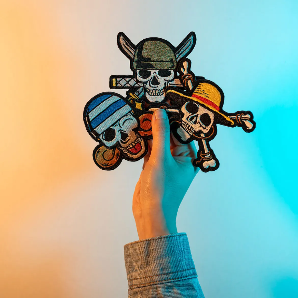 One Piece - Skull Aufnäher 3er Set