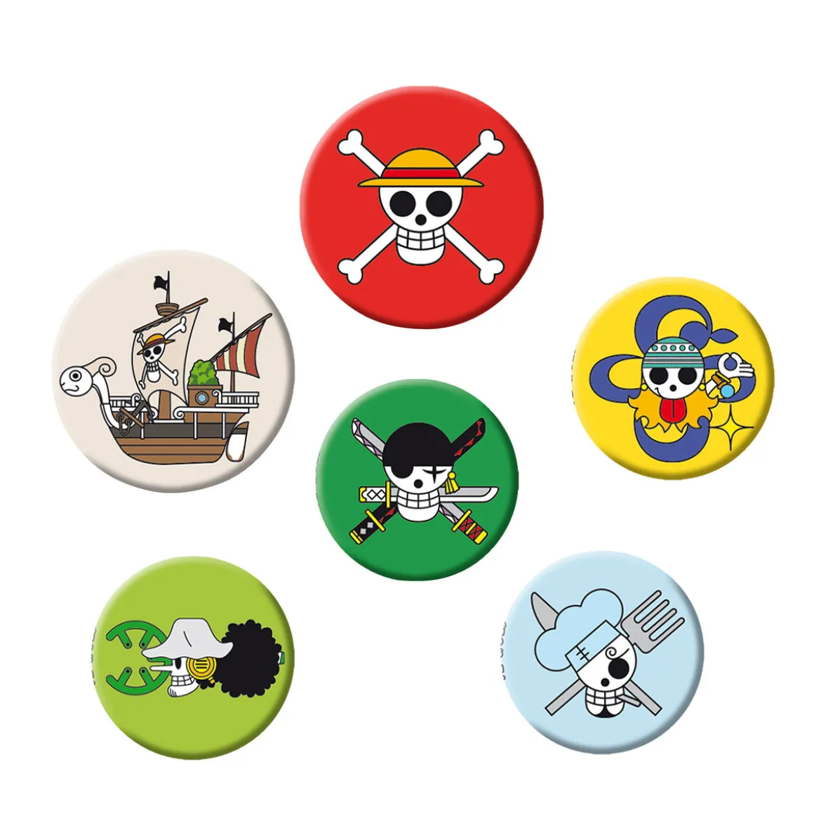 One Piece - Skulls Button 6er Set