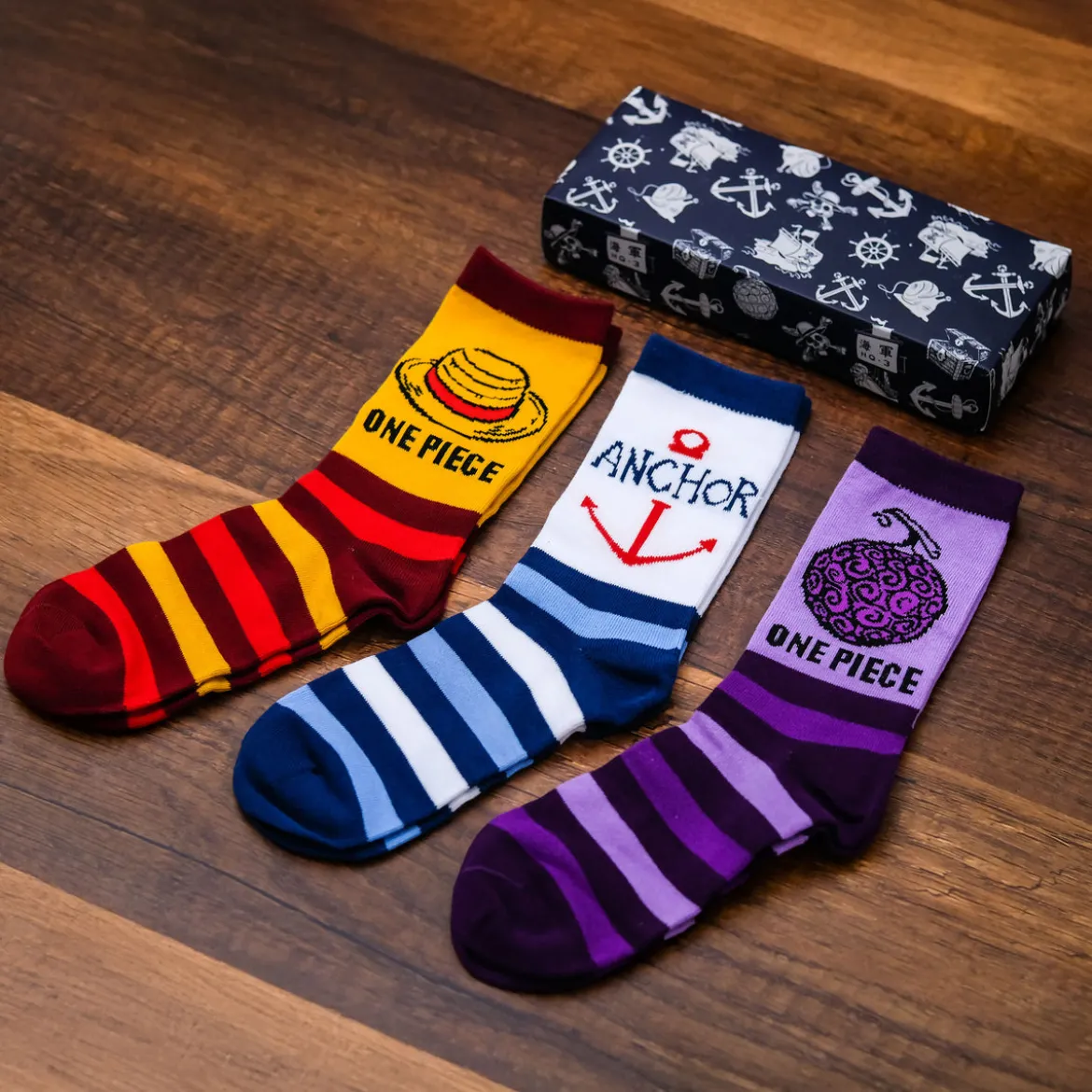 One Piece Socken 3er Set in Geschenkbox