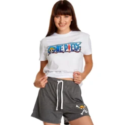 One Piece - Strohhutbande Skull Logo Pyjama kurz